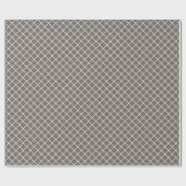 Classy Taupe Grau Brown White Karo Muster Geschenkpapier (Flach)