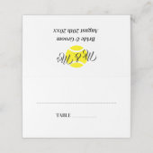 Classy Tennis Thema Hochzeitstisch Platzkarten (Außenseite Aufgefaltet)