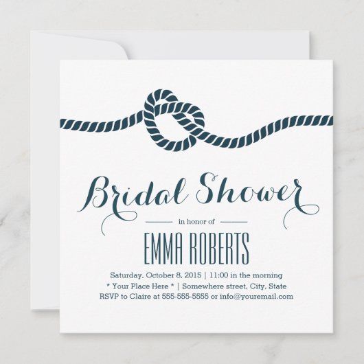 Classy The Knot Bridal Shower Einladungen (Vorderseite)