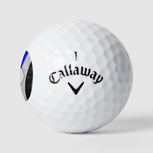 Classy Thin Blue Line American Flag Polizisten Ehe Golfball (Logo)