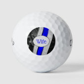 Classy Thin Blue Line American Flag Polizisten Ehe Golfball (Vorderseite)