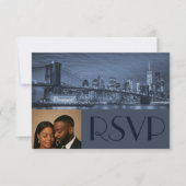 Classy & Timeless NYC Wedding RSVP  Einladung (Vorderseite)