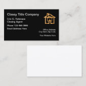 Classy Title Company Visitenkarte (Vorne/Hinten)