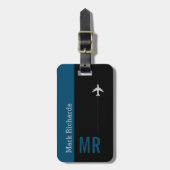 Classy Traveler Blue Gepäckanhänger (Vorderseite vertikal)