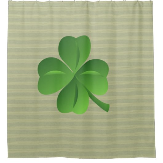 Classy Trendy Irish Lucky Kleeblatt Duschvorhang (Vorderseite)