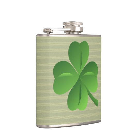 Classy Trendy Irish Lucky Kleeblatt Flachmann (Rechts)