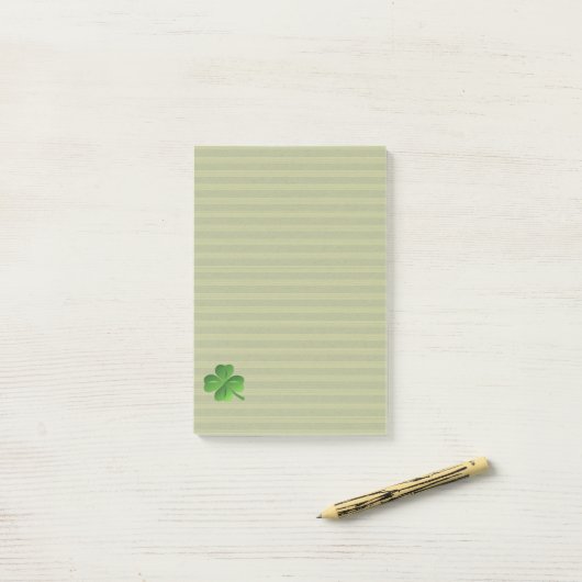 Classy Trendy Irish Lucky Kleeblatt Post-it Klebezettel (Auf Schreibtisch)