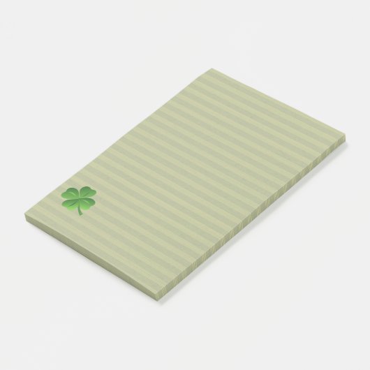 Classy Trendy Irish Lucky Kleeblatt Post-it Klebezettel (angewinkelt)