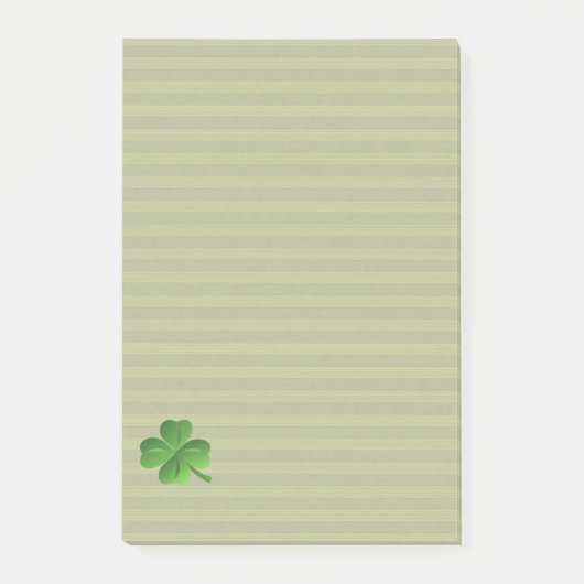 Classy Trendy Irish Lucky Kleeblatt Post-it Klebezettel (Vorderseite)