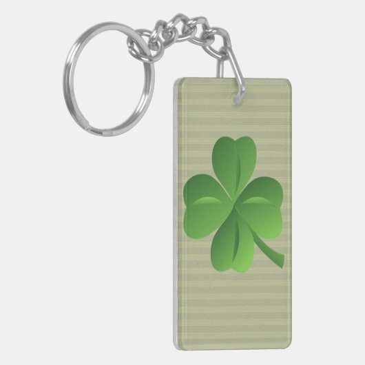 Classy Trendy Irish Lucky Kleeblatt Schlüsselanhänger (Vorderseite links)