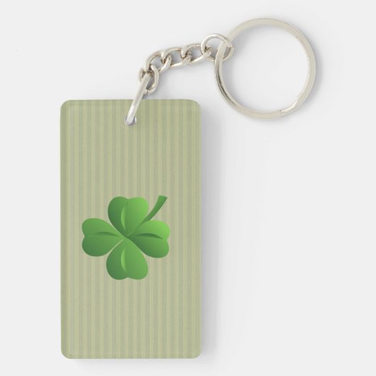 Classy Trendy Irish Lucky Kleeblatt Schlüsselanhänger (Rückseite)