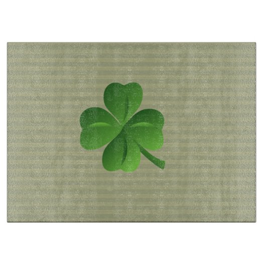 Classy Trendy Irish Lucky Kleeblatt Schneidebrett (Vorderseite)