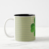 Classy Trendy Irish Lucky Kleeblatt Zweifarbige Tasse (Links)