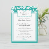 Classy Tropical Wedding Einladung Template (Stehend Vorderseite)