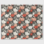 Classy Tulip Modern Wrapping Paper Geschenkpapier (Flach)