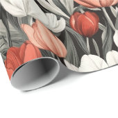 Classy Tulip Modern Wrapping Paper Geschenkpapier (Rolleneckpunkt)