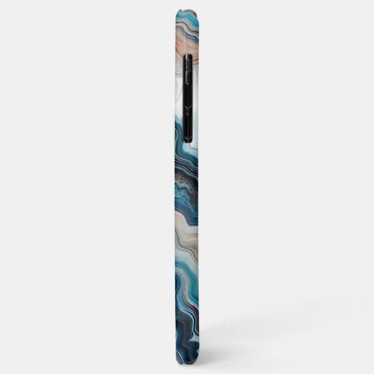 Classy Türkise Blue Lila Quartz Agate Pattern Case-Mate iPhone Hülle (Hinten/Links)