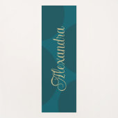 Classy Turquoise Green Abstract Yogamatte (Vorderseite)