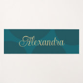 Classy Turquoise Green Abstract Yogamatte (Vorderseite (Horizontal))