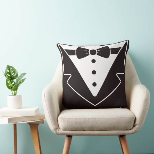 Classy Tuxedo Minimalistisch Throw Kissen (Stuhl )