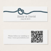 Classy Tying the Knot Wedding Website Insert Card (Vorne & Hinten)