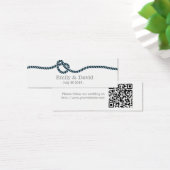 Classy Tying the Knot Wedding Website Insert Card (Schreibtisch)