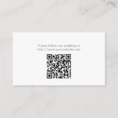 Classy Tying the Knot Wedding Website Insert Card (Rückseite)