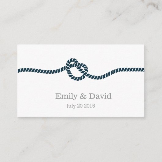 Classy Tying the Knot Wedding Website Insert Card (Vorderseite)