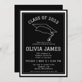 Classy Uni-Abschluss Party Einladung (Vorne/Hinten)