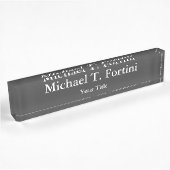 Classy Unique Gray Trendy Elegant Namensplakette
