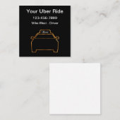 Classy Unique Uber Driver Ride Hailing Quadratische Visitenkarte (Vorne/Hinten)