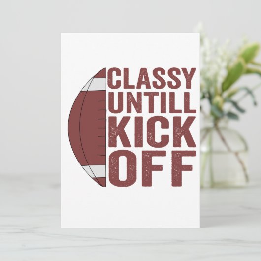 Classy Untill kick off Funny Fantasy Football Gesc Einladung (Stehend Vorderseite)