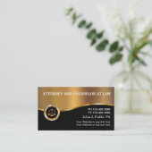 Classy Upscale Attorney Business Cards Visitenkarte (Stehend Vorderseite)