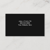 Classy Upscale Attorney Business Cards Visitenkarte (Rückseite)
