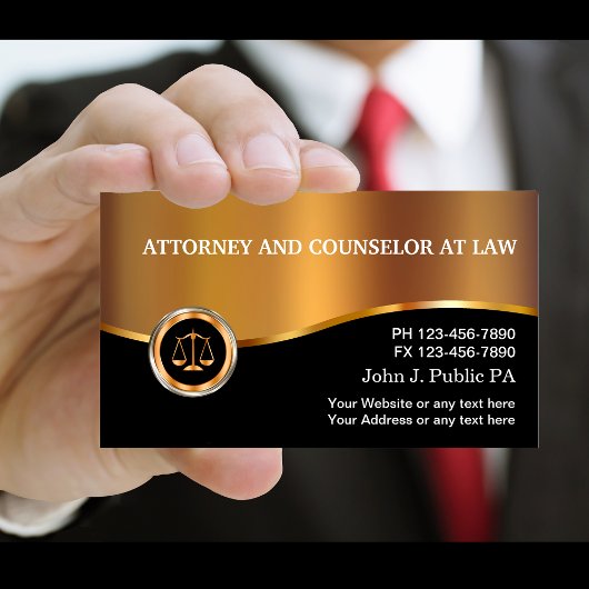 Classy Upscale Attorney Business Cards Visitenkarte