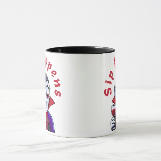 Classy Vampire – Sip Happens Tasse (Zentrum)