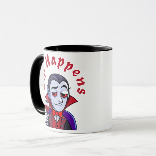 Classy Vampire – Sip Happens Tasse (Vorderseite Links)