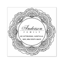 CLASSY VERZIERT CUSTOM FAMILIENNAME RÜCKSENDEADRES