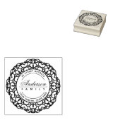 CLASSY VERZIERT CUSTOM FAMILIENNAME RÜCKSENDEADRES GUMMISTEMPEL (Stempel)