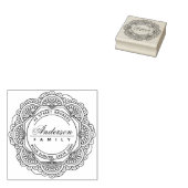 CLASSY VERZIERT CUSTOM FAMILIENNAME RÜCKSENDEADRES GUMMISTEMPEL (Stempel)