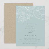 Classy Verziert Paisley Dusky Blue Verlobung Einla Dankeskarte (Vorne/Hinten)