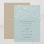 Classy Verziert Paisley Dusky Blue Wedite Einladun Dankeskarte (Vorne/Hinten)