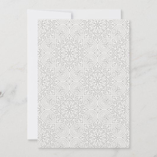 Classy Verziert Watercolor Peacock Brautparty Einladung (Rückseite)