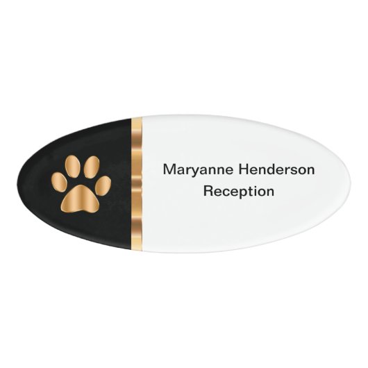 Classy Veterinäramt Name Namenschild (Vorderseite)