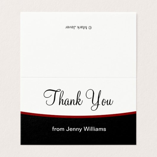 Classy Vielen Dank Nachricht (Außenseite Aufgefaltet)