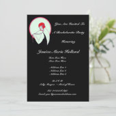 Classy Vintag Flapper ~ Bachelorette Einladung (Stehend Vorderseite)