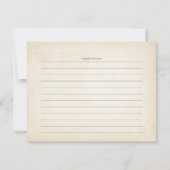 Classy Vintag Tee Party Rezept Karte (Rückseite)