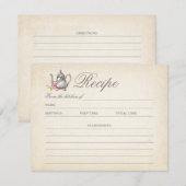 Classy Vintag Tee Party Rezept Karte (Vorne/Hinten)