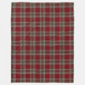 Classy Vintage Red Green Textured Tartan Plaid Fleecedecke (Vorderseite)