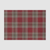 Classy Vintage Red Green Textured Tartan Plaid Seidenpapier (Vorderseite)